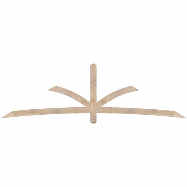 Ekena Millwork Davenport Smooth Timber Gable Bracket, Douglas Fir, 108"W x 31 1/2"H x 1 1/2"D x 3 1/2"F, 7/12 Pitch GBW108X31X0204DAV00SDF - main
